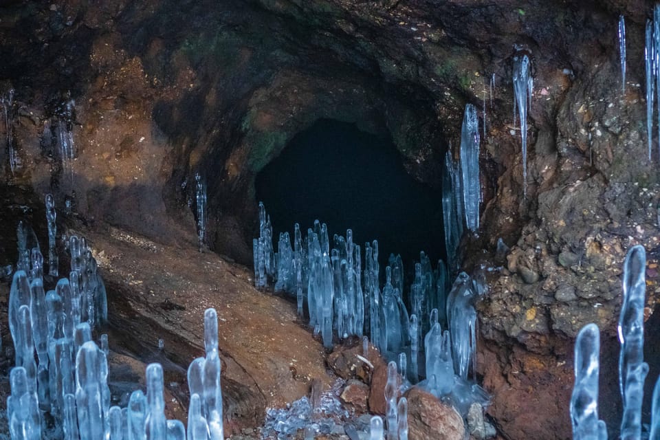 Bamboo Ice Cave: Snowshoe to see a natural phenomenon! - Animal tracks add a second layer to the walk