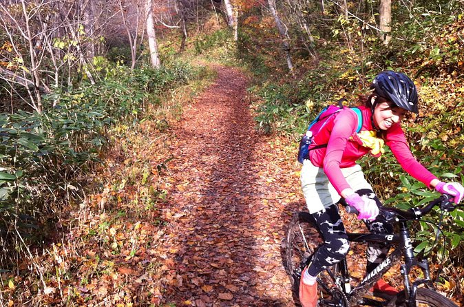 Nopporo Forest Mountain Bike Tour from Sapporo, presenting a retro Cycle cap - What $52.55 gets you