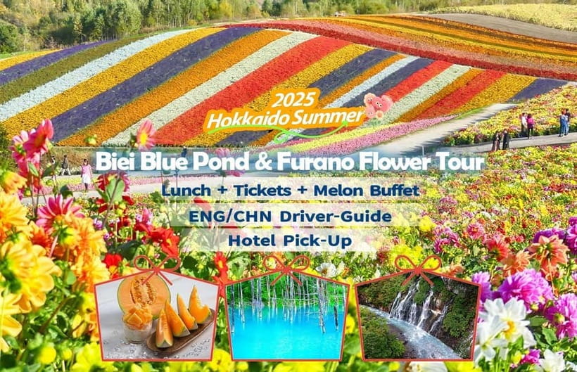 Sapporo: Furano Flower Sea & Biei Blue Pond Tour w/ Pickup - Roller Coaster Road: a quick visual oddity