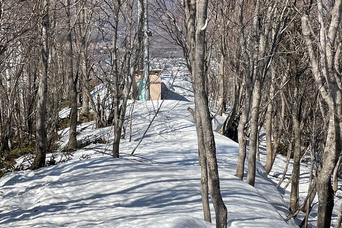 Snowshoeing and Onsen Adventures in a Winter Wonderland -Sapporo. - Lunch in the cold, with time to stop and look around