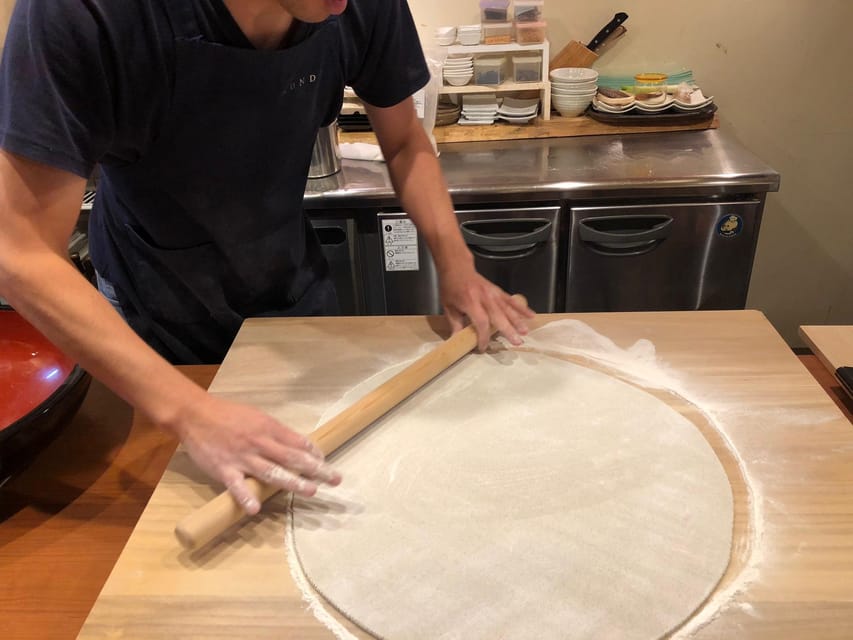 Soba noodle making experience and tempura, Hokkaido sakeplan - Understanding sobamae, the sake before soba